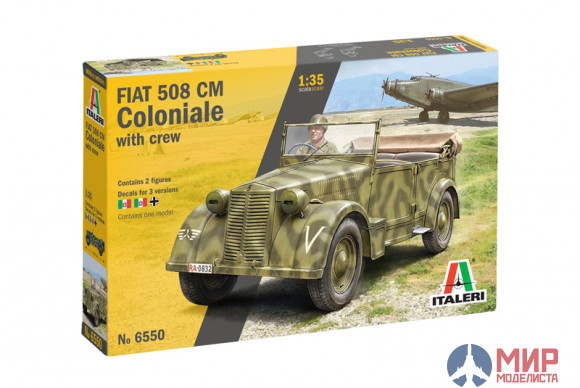 6550 Italeri 1/35 Fiat 508 CM Coloniale with crew