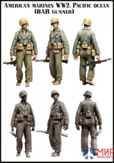 EM-35055 Evolution Miniatures American marines WW2 (BAR gunner).Pazific ocean - 3