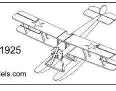 KBA35309 Combrig 1/350 Гидросамолет Soviet MU-1, 1925 (Avro 504K) x 2 pcs.