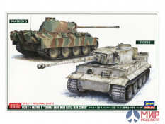 30067 Hasegawa 1/72 Набор основных боевых танков немецкой армии, TIGER I & PANTHER G (2 модели)