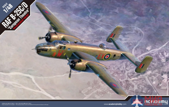 12339 Academy RAF B-25C/D "European Theatre"  (1:48)