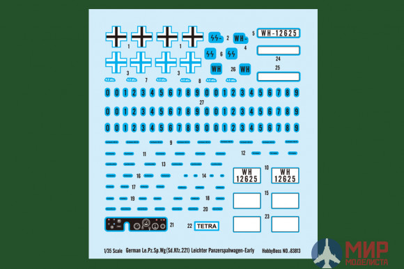 83813 Hobby Boss танк  Le.Pz.Sp.Wg Sd.Kfz.221 Early  (1:35)