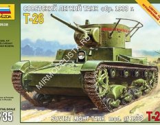 3538 Звезда 1/35 Советский легкий танк Т-26 обр. 1933 г.