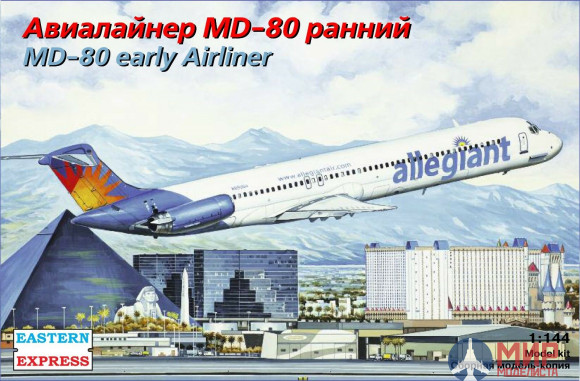 ее144111 Восточный экспресс 1/144 Авиалайнер MD-80 ранний Allegiant