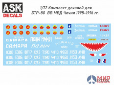 ASK72104-1 ASK 1/72 Декали БТР-80 ВВ МВД 1995-1996 гг. Чечня.