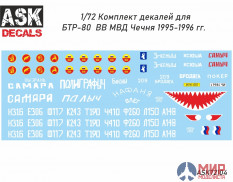 ASK72104-1 ASK 1/72 Декали БТР-80 ВВ МВД 1995-1996 гг. Чечня.