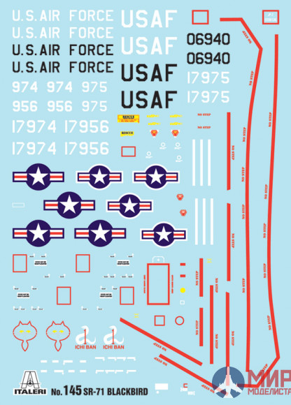 0145 Italeri самолёт SR-71 Blackbird (1:72)