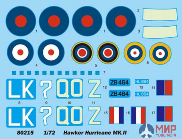 80215 Hobby Boss самолёт Hurricane MK II (1:72)