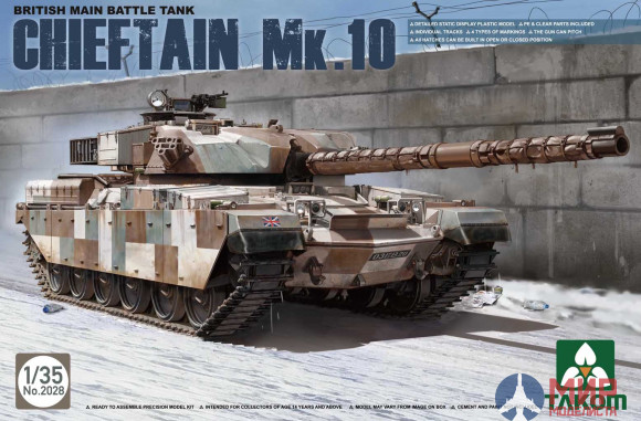 2028 Takom 1/35 Британский основной танк Chieftain Mk.10