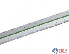 4701 JAS Линейка трехгранная 6ть масштабов алюминиевая 30см