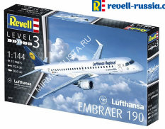 03937 Revell самолёт  Embraer 190 Lufthansa  (1:144)