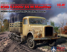 35453 ICM 1/35 KHD S3000/SS M Maultier, Германский полугусеничный грузовой автомобиль ІІ МВ