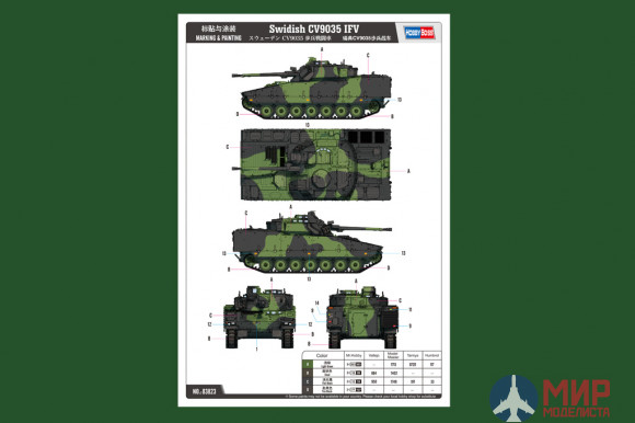 83823 Hobby Boss БТР Swedish CV9035 IFV  (1:35)