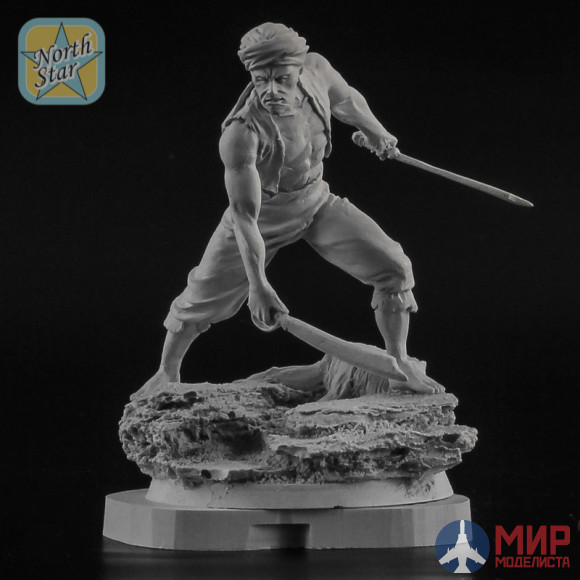 NS-F54/32033 North Star Models 54 mm Фигура Arabian Assassin resin figure with resin base
