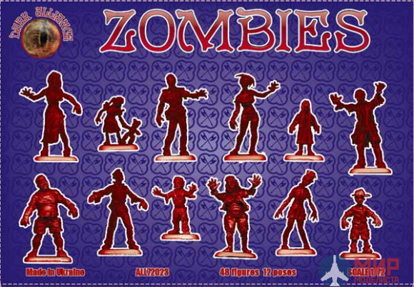 ALL72023 Dark Alliance 1/72 Zombies set 1