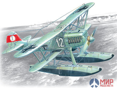 72192 ICM 1/72 Истребитель-биплан "Хейнкель" He-51B-2