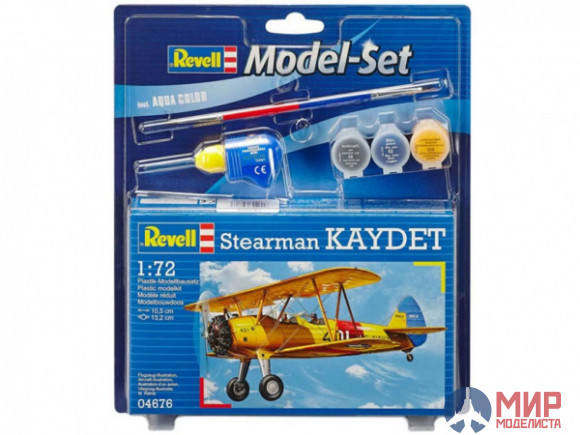 64676 REVELL ПОДАРОЧНЫЙ НАБОР С САМОЛЕТОМ STEARMAN KAYDET (1:72)