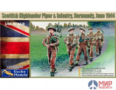 35GM0006 Gecko Models 1/35 Scottish Highlander Piper & Infantry, Normandy,June 1944