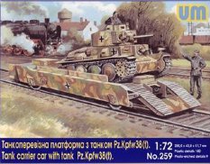 UM1-259 UM 1/72 Танкоперевозящая платформа с танком Pz.Kpfw 38(t)