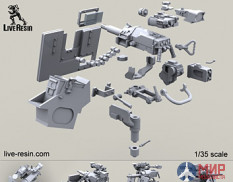 LRE35073 LiveResin Автоматический 40 мм гранатомёт Mk47 [ALGL] Striker 40 на основании Vinghog ICSW с бронированным щитом S.A.G. (Save-A-Gunner) (вариант с окном) 1/35