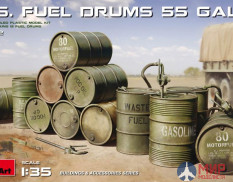 35592  MiniArt аксессуары  U.S. Fuel Drums 55 Gals  (1:35)