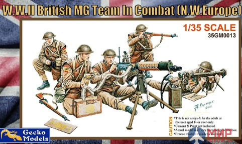 35GM0013 Gecko Models 1/35 British MG Team in Combat