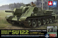 89798 Tamiya 1/35 Советская СУ-122 с набором пигментов (красная земля, копоть, песок)