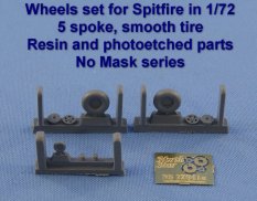Ns72041-a North Star Models 1/72 Колеса Spitfire5 spoke,smooth tires wheels setno mask series