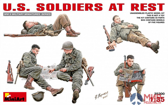 35200 MiniArt фигуры  U.S. SOLDIERS AT REST  (1:35)