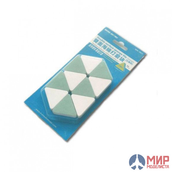 MW-2013 MANWAH Двусторонний губчатый шлифовальный блок, треугольный набор из 10 шт.