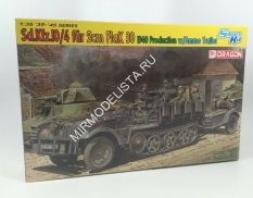 6711 Dragon САУ Sd.Kfz.10/4 fur 2cm Flak 30 1040 Production with Ammo Trailer  1/35