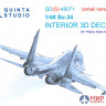 QDS-48071 Quinta Studio 3D Декаль интерьера кабины Су-34 (HobbyBoss) (Малая версия)