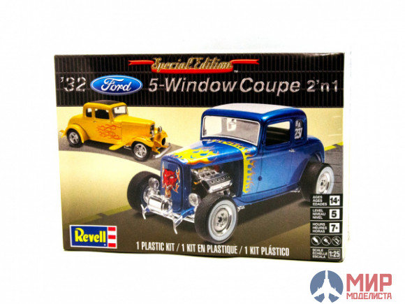 14228 REVELL АВТОМОБИЛЬ FORD 5-WINDOW COUPE '32 (1:25)