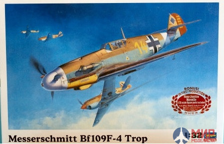 08881 Hasegawa Самолет Messerschmitt Bf109F-4 Trop 1/32