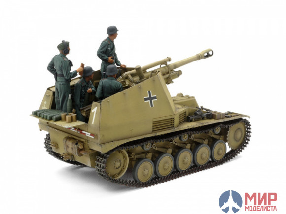 35358 Tamiya 1/35 105-мм гаубица на шасси Pz-II  Sd.Kfz.124 Wespe, итальянский фронт, с 4 фигурами