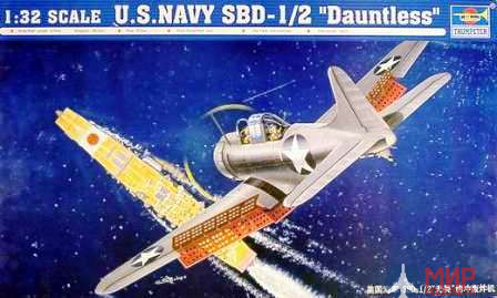 02241 Trumpeter 1/32 Самолет  SBD-1/2 "Даунтлесс"