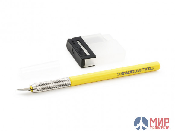 69941 Tamiya Модельный ножик с 25 доп.лезвиями с желтой ручкой