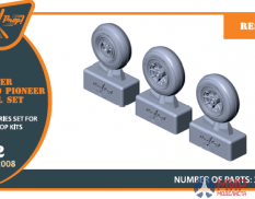 CPA72008 ClearProp 1/72 Колеса для самолета Gloster E28/39 Pioneer