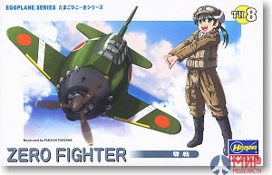 60118 Модель самолета  EGG PLANE ZERO FIGHTER (HASEGAWA)